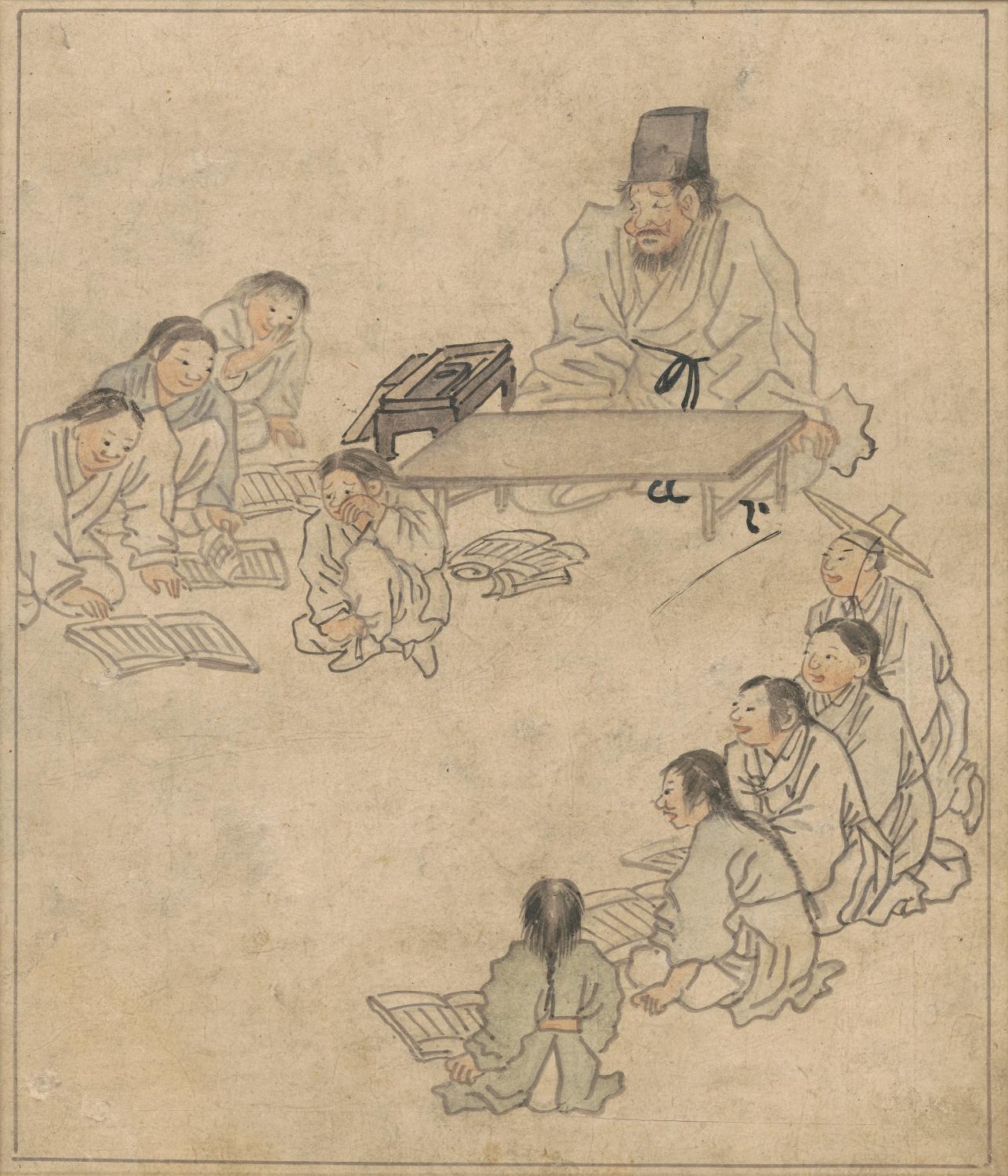 서당書堂  / 단원풍속도첩  檀園風俗圖帖