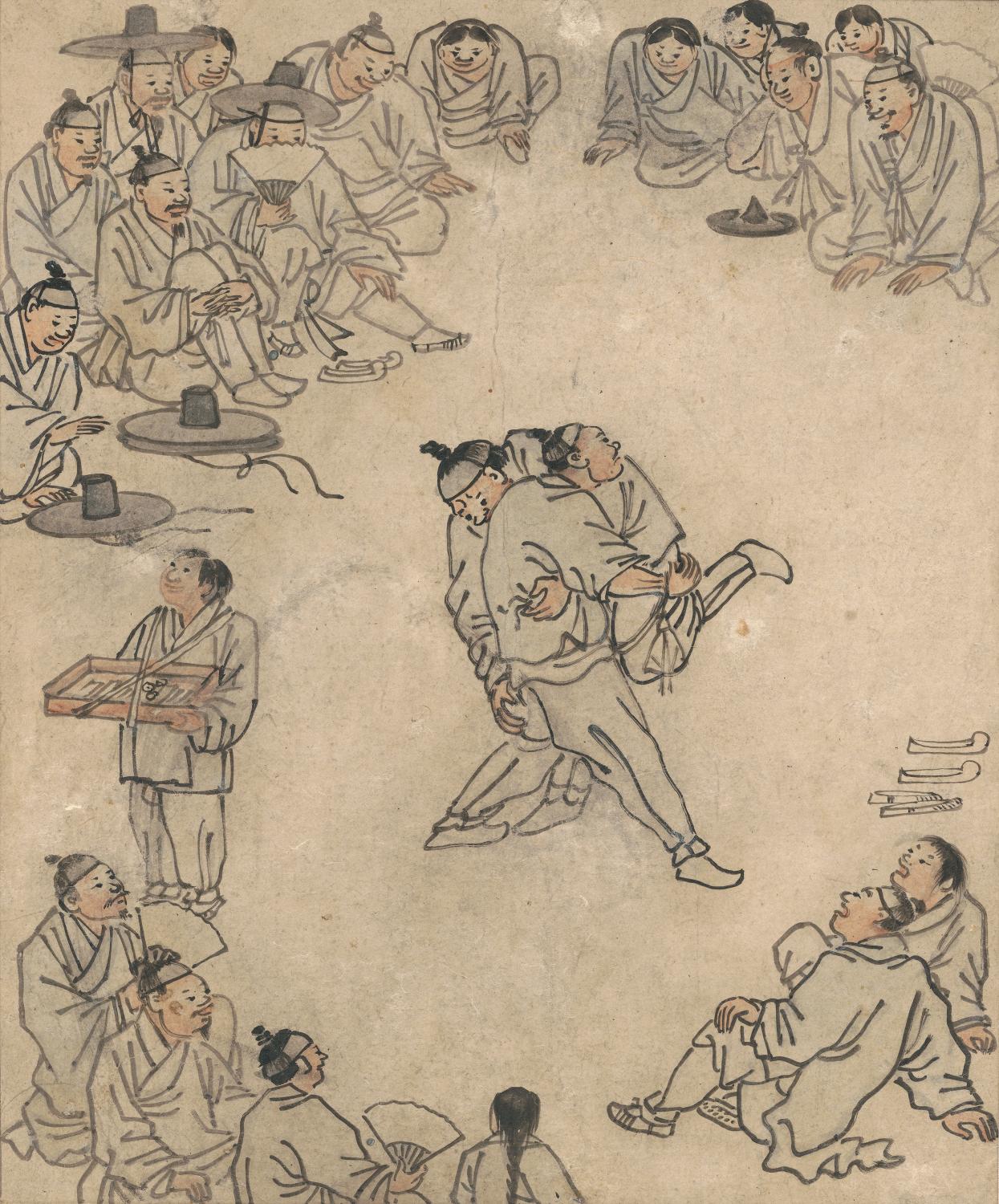 씨름相撲 /단원풍속도첩  檀園風俗圖帖