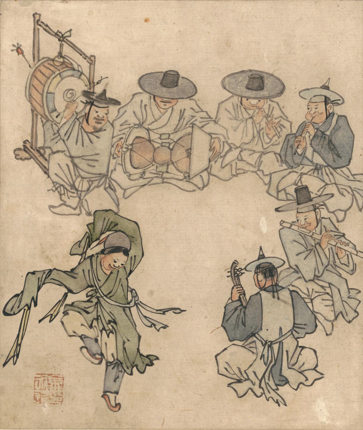 춤추는 아이舞童/ 단원풍속도첩 檀園風俗圖帖